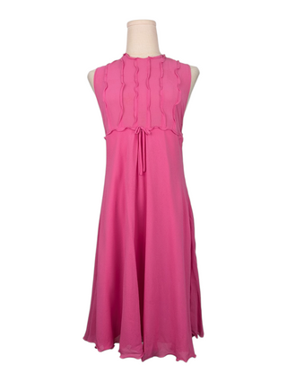 Istante Pink Sleeveless Dress With Ruffles