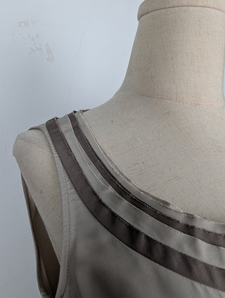 Miu Miu Grey Sleeveless Pleated Dress, view 6