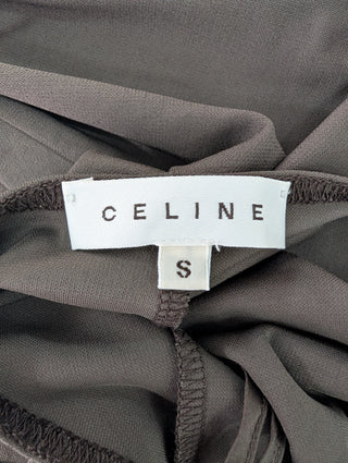 Celine Khaki Open Back Halter Dress, view 7