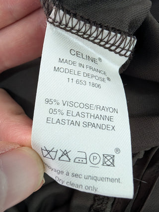 Celine Khaki Open Back Halter Dress, view 9