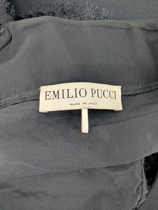 Emilio Pucci Black Deep-V Open Back Dress With Lace Details, view 5