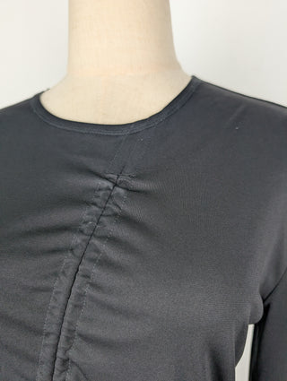 Atsuro Tayama Black Long Sleeve Top With Asymmetric Detail, view 4