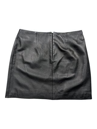 Burberry Black Leather Skirt, view 2