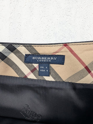 Burberry Black Leather Skirt, view 5