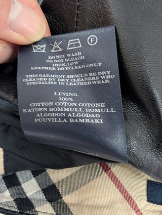 Burberry Black Leather Skirt, view 8