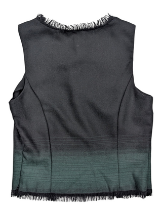Versus Black And Green Wool Top And Wool Skirt Set, view 4
