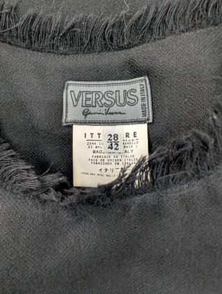 Versus Black And Green Wool Top And Wool Skirt Set, view 9