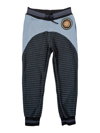 Mr & Mrs Italy Blue And Black Mesh Pants