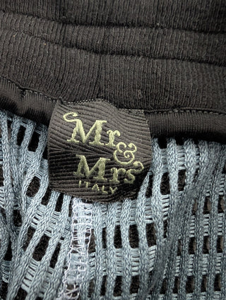 Mr & Mrs Italy Blue And Black Mesh Pants, view 6