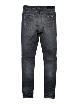 Amiri MX-1 Black Leather Patch Jeans, back