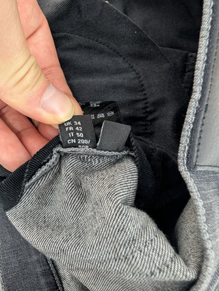 Amiri MX-1 Black Leather Patch Jeans, detail 16