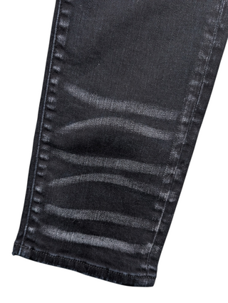 Amiri Aged Black Slash Skinny Jeans, detail 1