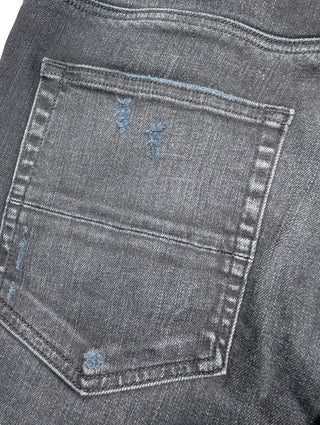 Amiri Aged Black Slash Skinny Jeans, detail 9