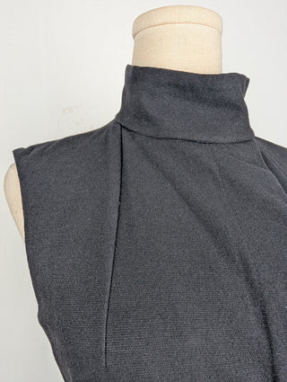 Isabel Marant Black Cotton Sleeveless Jacket With Stand Collar, detail 2