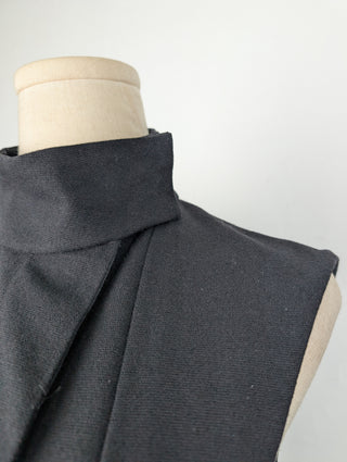 Isabel Marant Black Cotton Sleeveless Jacket With Stand Collar, detail 3