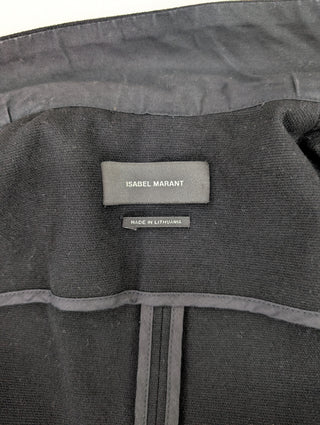 Isabel Marant Black Cotton Sleeveless Jacket With Stand Collar, detail 4
