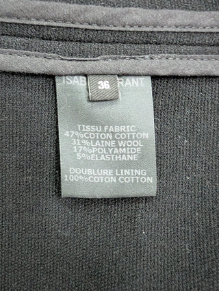 Isabel Marant Black Cotton Sleeveless Jacket With Stand Collar, detail 5