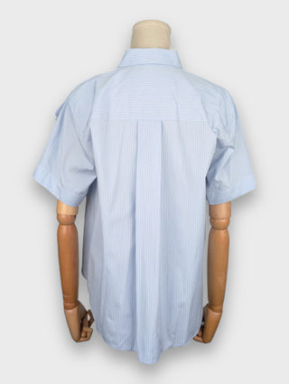 Sacai Blue Poplin Striped Shirt, back