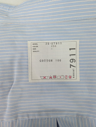 Sacai Blue Poplin Striped Shirt, detail 4