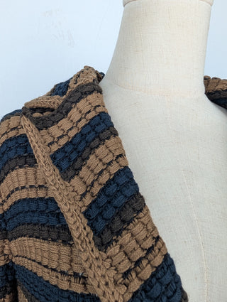 Chanel Multicolored Striped Texture Knit Wool Jacket, detail 2