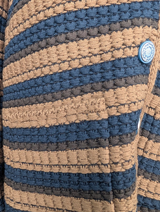 Chanel Multicolored Striped Texture Knit Wool Jacket, detail 4
