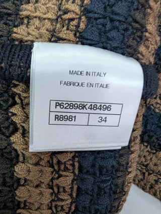 Chanel Multicolored Striped Texture Knit Wool Jacket, detail 7