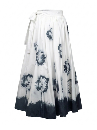 Floral Print Flared Skirt