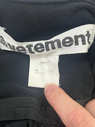 Black Button-Up Dress With Closed Stitchings