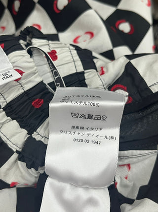 Dioramour Black And Red Checkered Heart Printed Skirt
