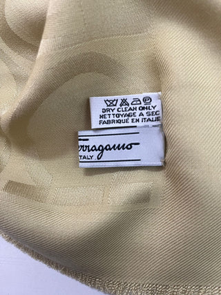 Mustard Yellow Silk And Wool Scarf