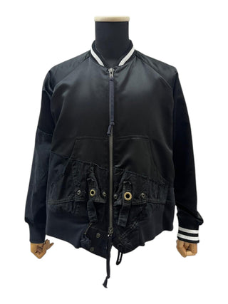 Back Satin Tent Boyfriend Flight Jacket