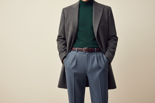 a man wearing menswear dont show the face 